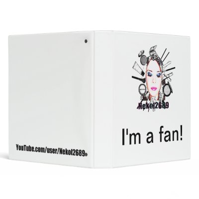 1" white binder with Nekol2689 Logo by Nekol2689