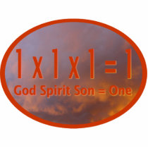 1 x 1 x 1 = 1 / God Spirit Son = One Photo Sculpture