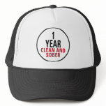 1 Year Clean and Sober Trucker Hats