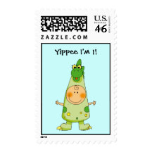 1 year old birthday boy postage stamp