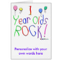 1 Year Olds Rock ! cards by BirthdaysRock 1 Year Olds Rock ! cards