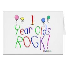 1 Year Olds Rock ! Greeting Cards