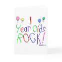 1 Year Olds Rock! Greeting Card by TShirtDotCom 1 Year Olds Rock! Greeting Card