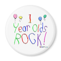 1 Year Olds Rock ! Fridge Magnets