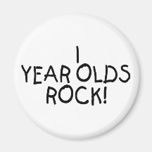 1 Year Olds Rock Magnets