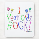 1 Year Olds Rock! Mousepad by TShirtDotCom 1 Year Olds Rock! Mousepad
