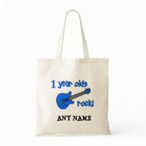1 year olds rock! Personalized Baby's 1st Birthday Canvas Bag