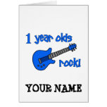 1 year olds rock! Personalized Baby's 1st Birthday Greeting Cards