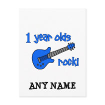1 year olds rock! Personalized Baby's 1st Birthday Post Cards