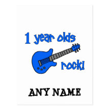 1 year olds rock! Personalized Baby's 1st Birthday Post Cards