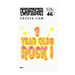 1 Year Olds Rock ! (pink) Stamps