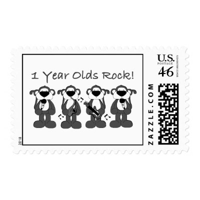 1 Year Olds Rock Stamps by MishMoshTees