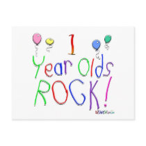 1 Year Olds Rock ! postcards