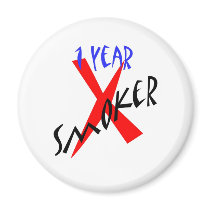 1 Year Red Ex-smoker Magnet