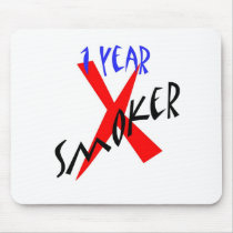 1 Year Red Ex-smoker Mouse Pads