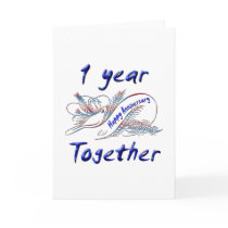 1 Year Together Cards