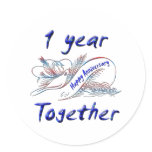 1 Year Together Stickers