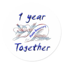 1 Year Together Stickers