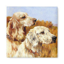 1c Two Setters by Arthur Wardle magnets by VintagePets 1c Two Setters by Arthur Wardle magnets