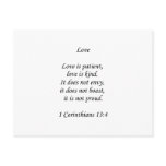 1corinthians13-4 ~ Love Post Card