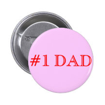 #1Dad Red Pinback Buttons