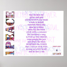 1PEACE "BE ROCK n ROLL" Print