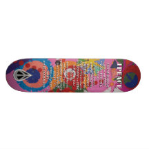 1PEACE "BE ROCK N ROLL" SKATE BOARD DECKS