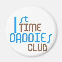 1r Club de los papás del tiempo (azul) Imán Para Frigorífico