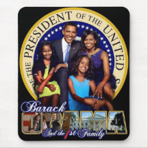 1ra familia Mousepad de Obama Alfombrillas De Raton