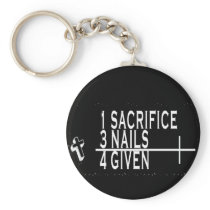 1SACRIFICE + 3 NAILS = 4GIVEN CHRISTIAN JESUS KEYCHAINS