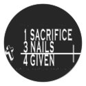1SACRIFICE + 3 NAILS = 4GIVEN CHRISTIAN JESUS stickers by scriptures 1SACRIFICE + 3 NAILS = 4GIVEN CHRISTIAN JESUS stickers