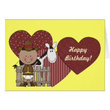 1st 2nd 3rd Birthday Ethnic Toddler Boys Greeting Card