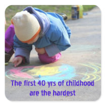 1st 40 yrs of childhood sticker