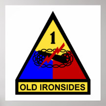 1st AD Old Ironsides Patch Posters