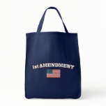 1st Amendment American Flag Canvas Bags