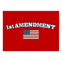 1st Amendment American Flag Greeting Card