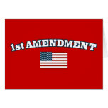 1st Amendment American Flag Greeting Card