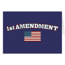 1st Amendment American Flag Greeting Card
