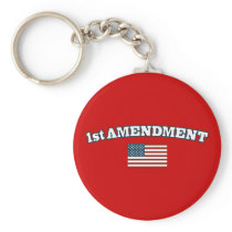 1st Amendment American Flag Keychain
