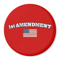 1st Amendment American Flag Fridge Magnet