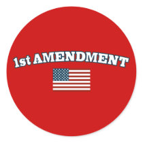 1st Amendment American Flag Stickers
