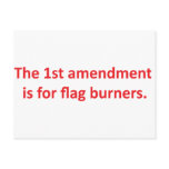 1st Amendment is for flag burners Post Cards