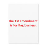 1st Amendment is for flag burners Post Card