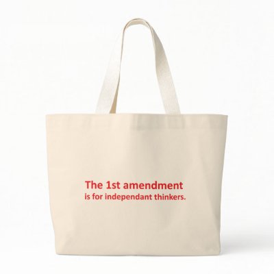 1st Amendment is for independent thinkers Canvas Bag by hardRight