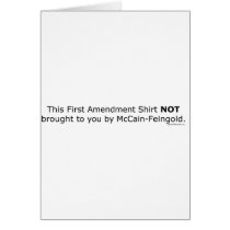 1st Amendment NOT Brought by McCain/Feingold Cards