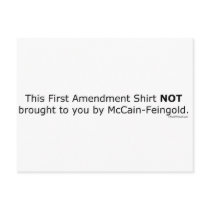 1st Amendment NOT Brought by McCain/Feingold Postcards