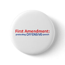 1st Amendment: protecting offensive speech Pinback Buttons