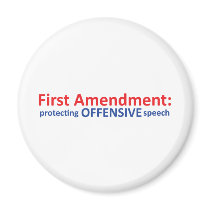 1st Amendment: protecting offensive speech Fridge Magnets