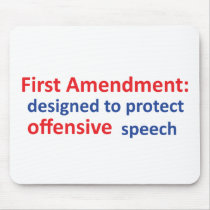 1st Amendment: protecting offensive speech Mousepad