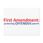 1st Amendment: protecting offensive speech Post Cards